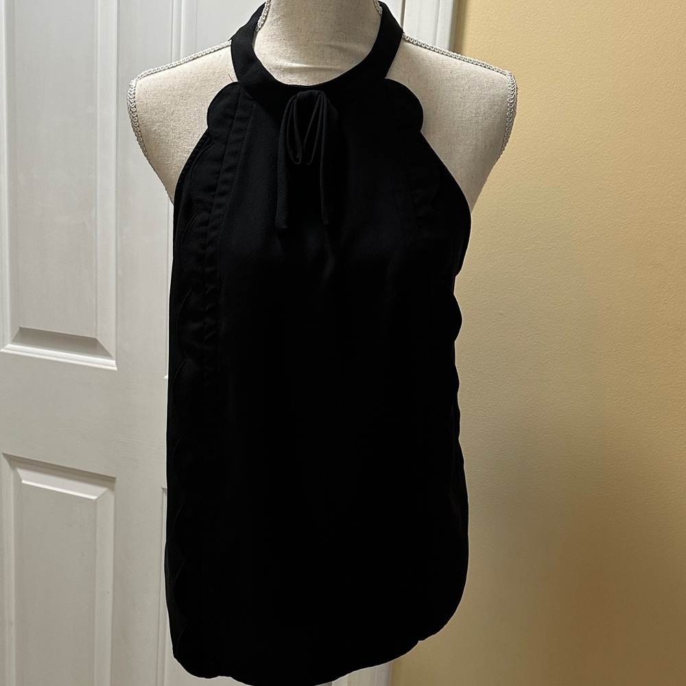 Elegant Black Halter Top